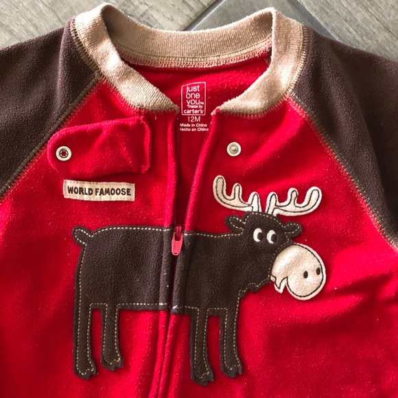 Carters Footed PJs + Old Navy One-Piece Fleece - Picture 3 of 6